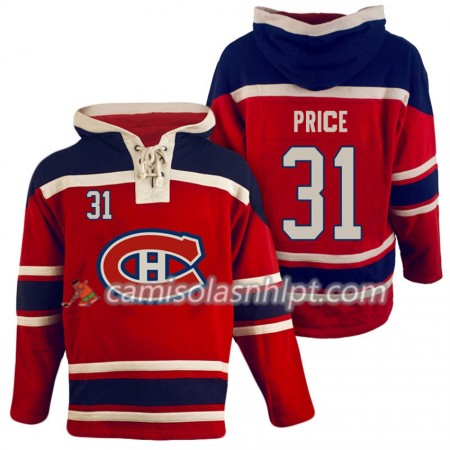 Camisola Montreal Canadiens Carey Price 31 Vermelho Sawyer Hoodie - Homem